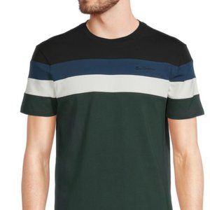 Ben Sherman Crewneck Short Sleeves T-Shirt Logo Detail Color Block Camping Green